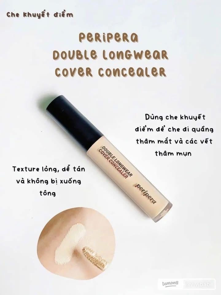 Kem che khuyết điểm PERIPERA Double Longwear Cover
