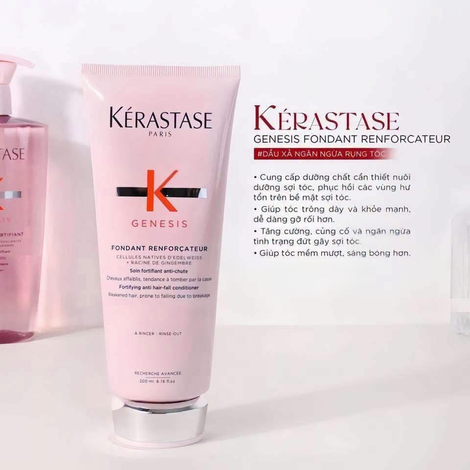 Dầu gội xả phục hồi tóc yếu chống gãy dụng KERASTASE Genesis Bain Hydra-Fortifiant