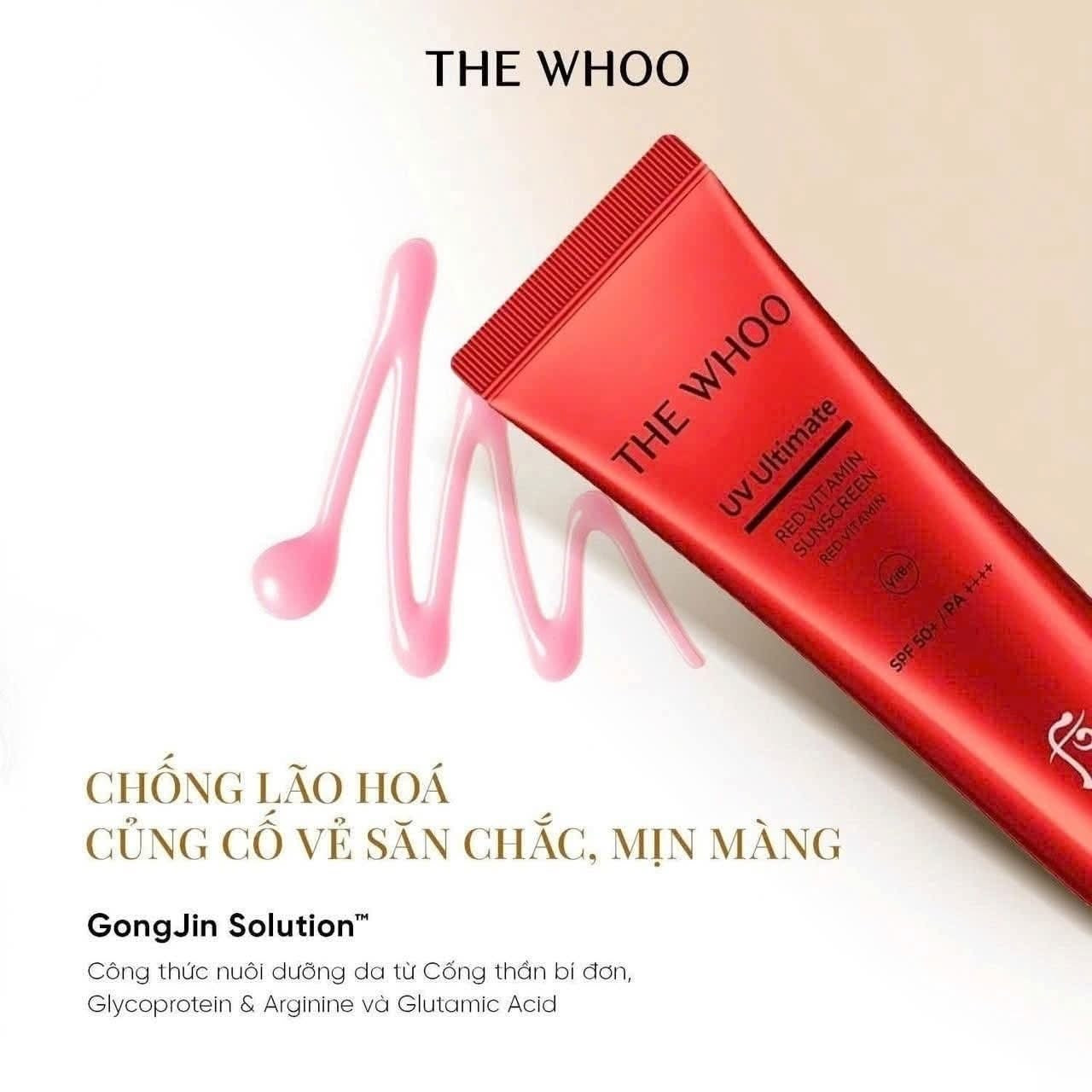 Set kem chống nắng WHOO chống lão hoá (tặng kèm sữa rửa mặt và serum mini)