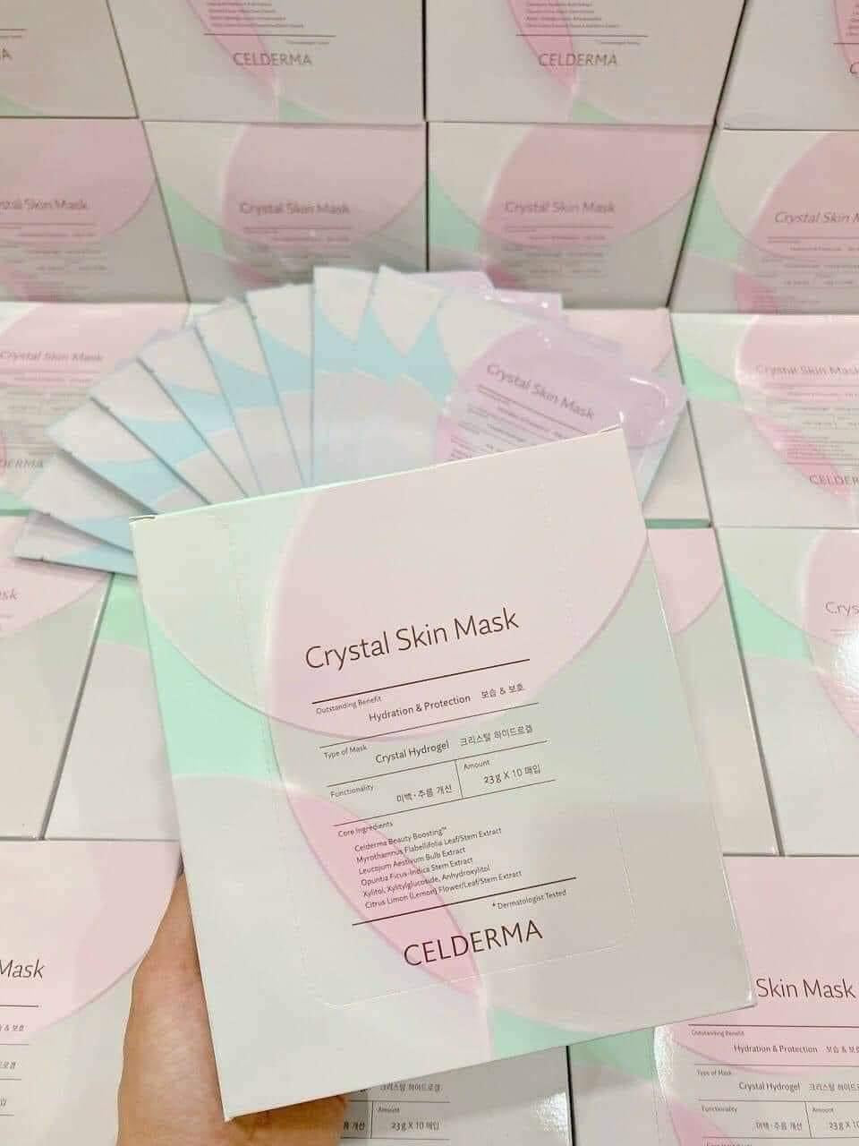 Mặt nạ thạch sinh học CELDERMA Crystal Skin Mask (hộp 10 miếng)