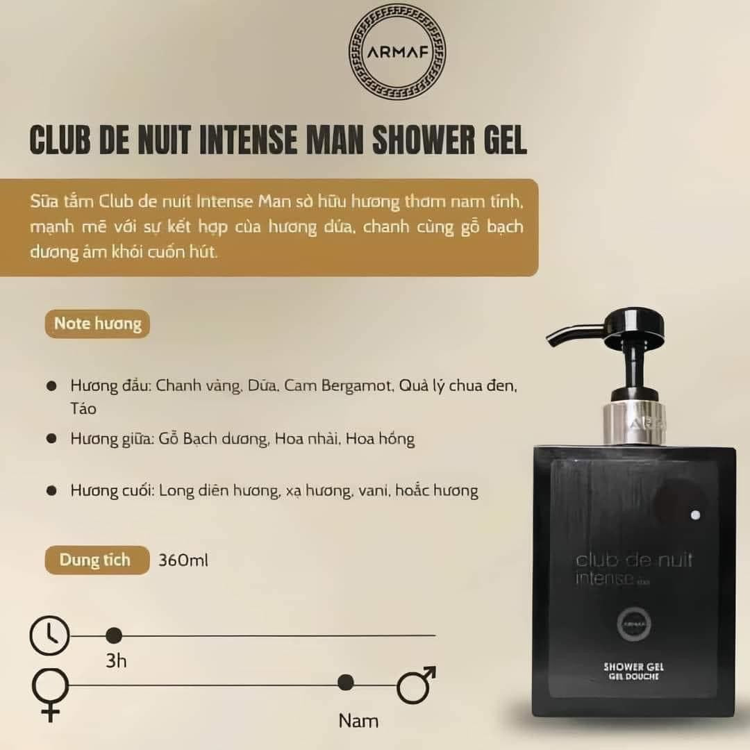 Sữa tắm hương nước hoa CLUB DE NUIT 360ml