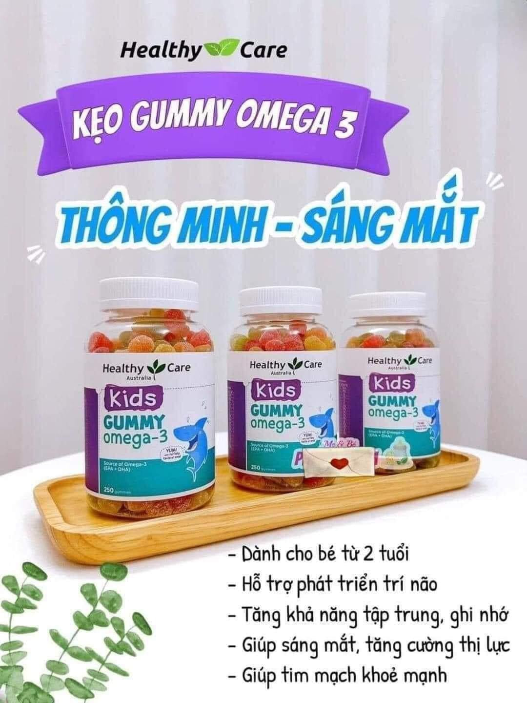 Kẹo Gummy Omega-3 HEALTHY CARE 250 viên