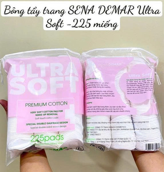 Bông Tẩy Trang SENA DERMA Ultra Soft (225 miếng)