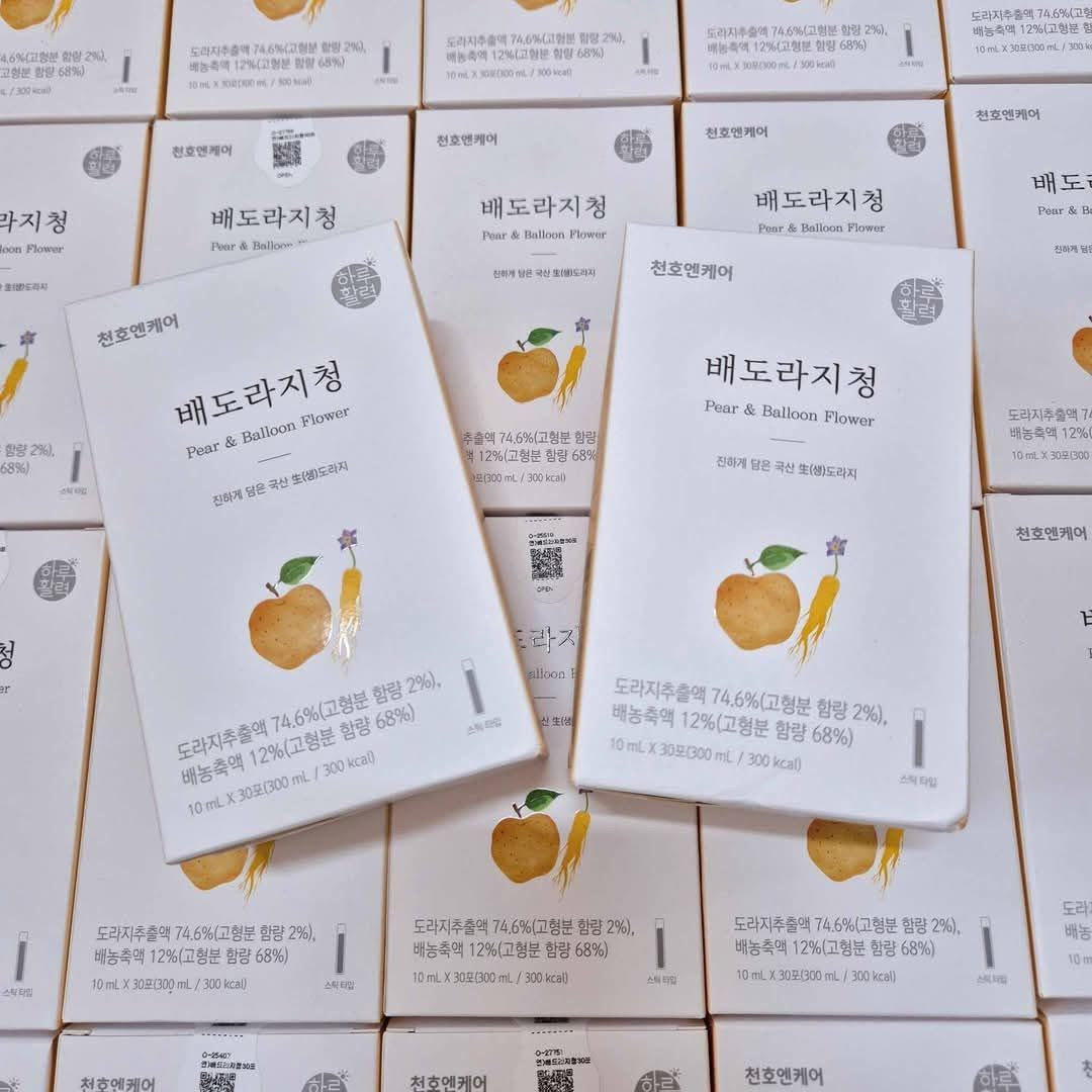 Nước ép lê và rễ cây hoa chuông cho bé từ 12 tháng tuổi LUSOL Pear & Balloon Flower Juice Hàn Quốc (hộp 30 gói)
