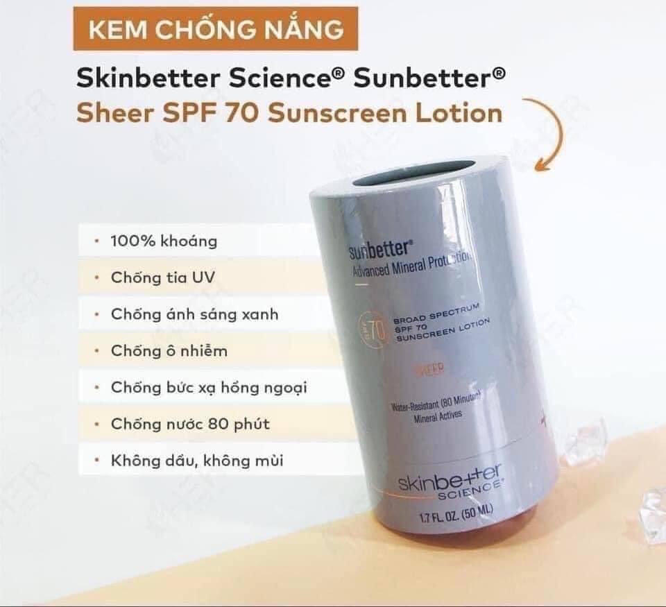 Kem chống nắng SKINBETTER SPF70 Sunscreen Lotion Sheer