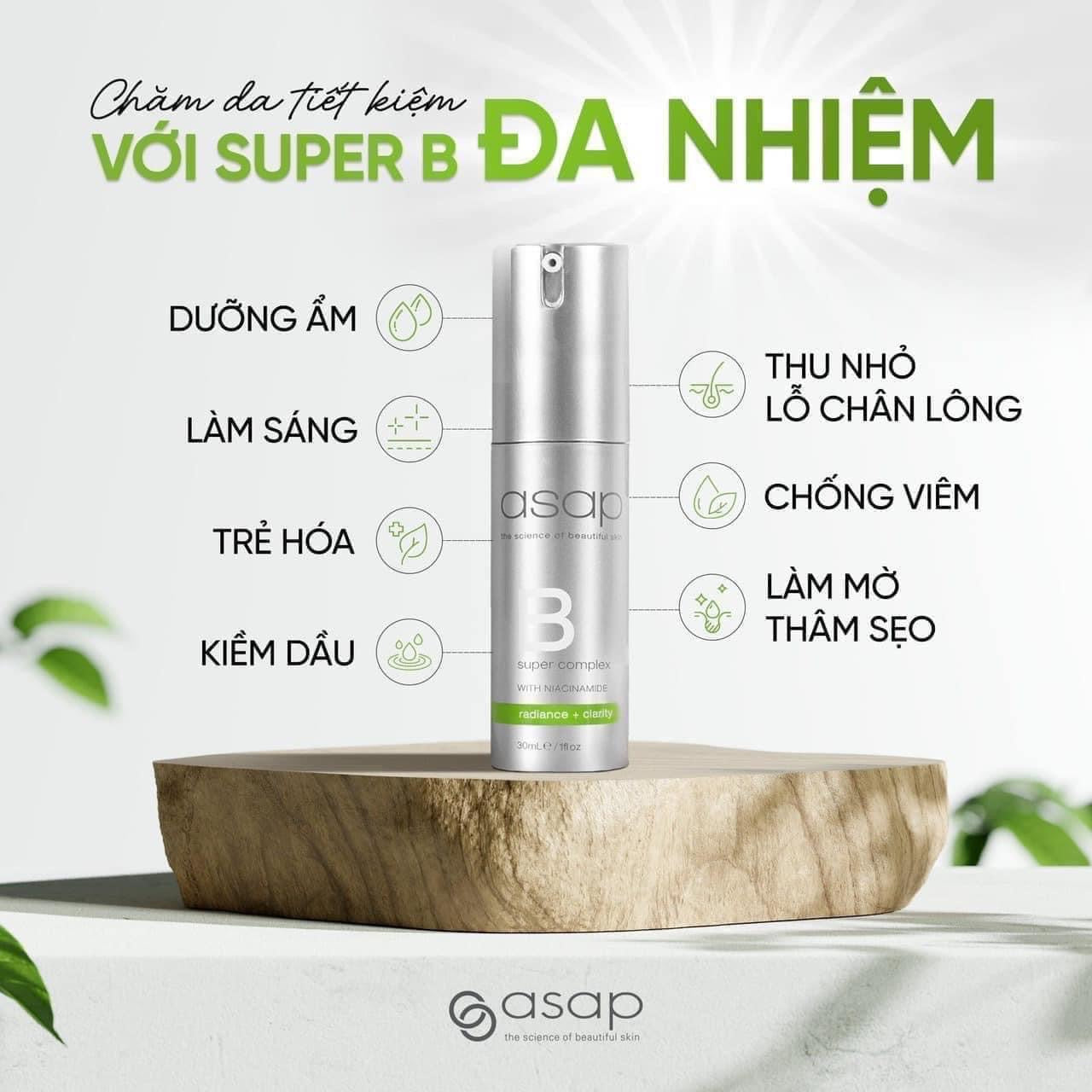 Tinh chất phức hợp vitamin B ASAP Super B Complex Serum 30ml – Tủ Nhà Lam