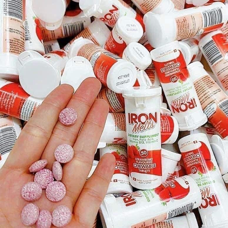 Sắt ngậm IRON MELTS Úc 50 viên