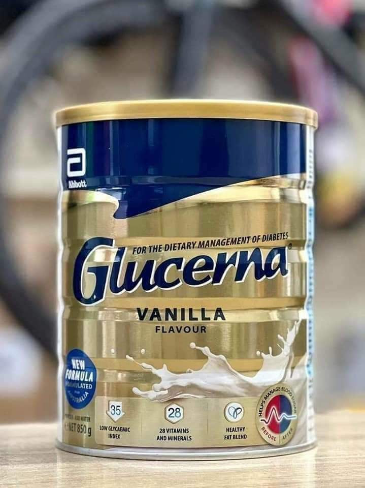 Sữa dành cho người tiểu đường GLUCENA Úc vị vani 850g