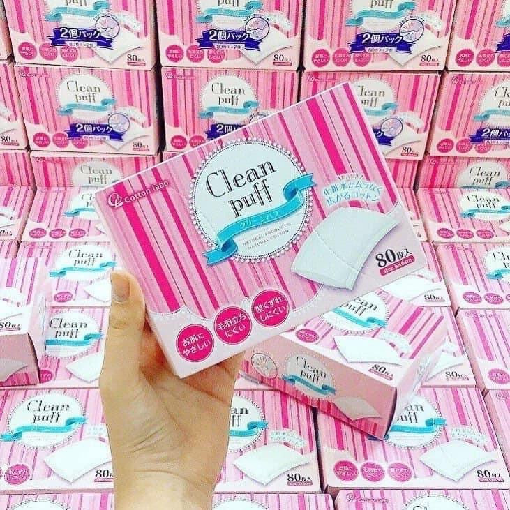 Bông tẩy trang CLEAN PUFF Nhật Bản