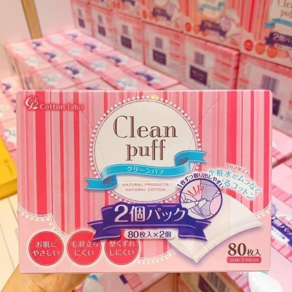 Bông tẩy trang CLEAN PUFF Nhật Bản
