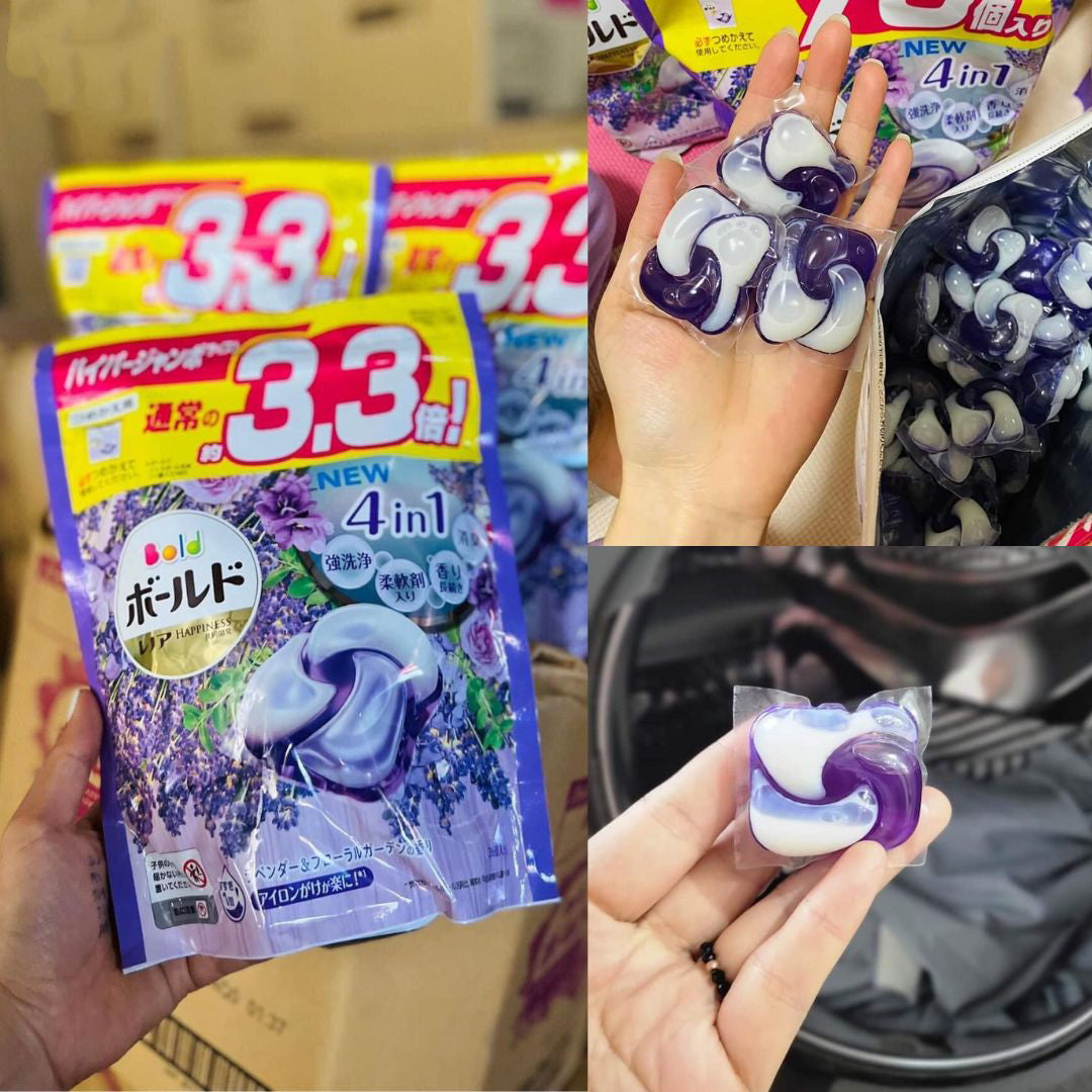 Viên giặt xả BOLD 4in1 Nhật Bản (túi 36 viên)