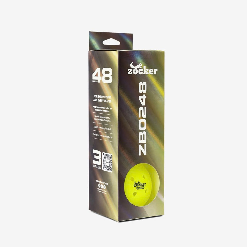 Bóng pickleball ZOCKER Five Star ZB0248 (hộp 3 quả)