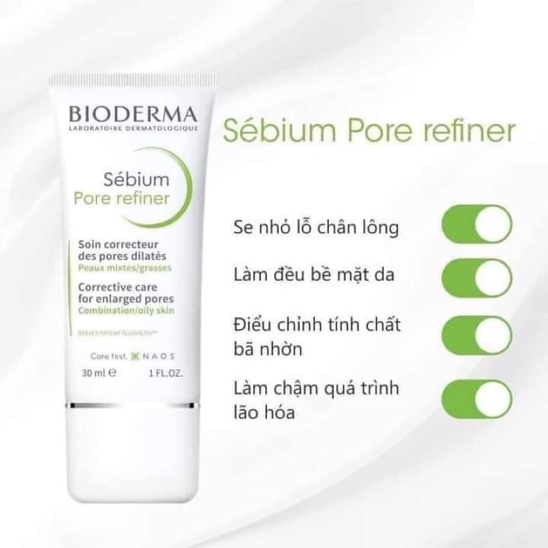 Kem dưỡng BIODERMA xanh - Sebium Pore Refiner 30ml