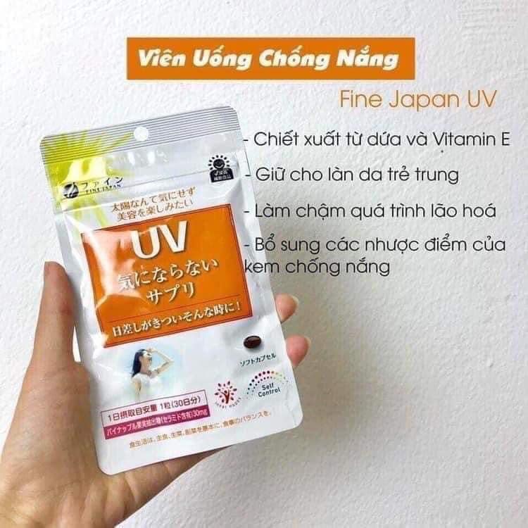 Viên uống chống nắng UV FINE Japan (gói 30 viên)