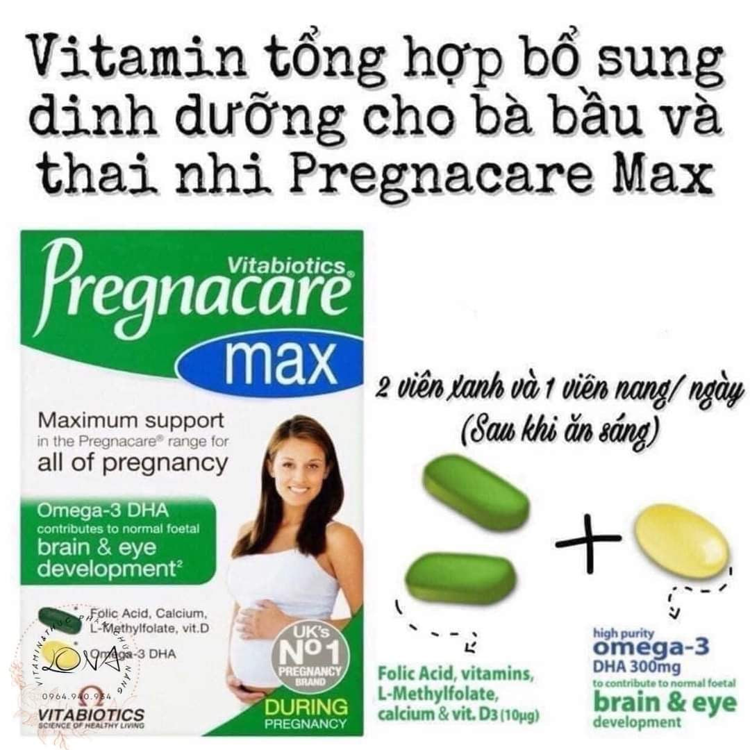 Viên uống Vitamin tổng hợp PREGNACARE MAX cho mẹ bầu
