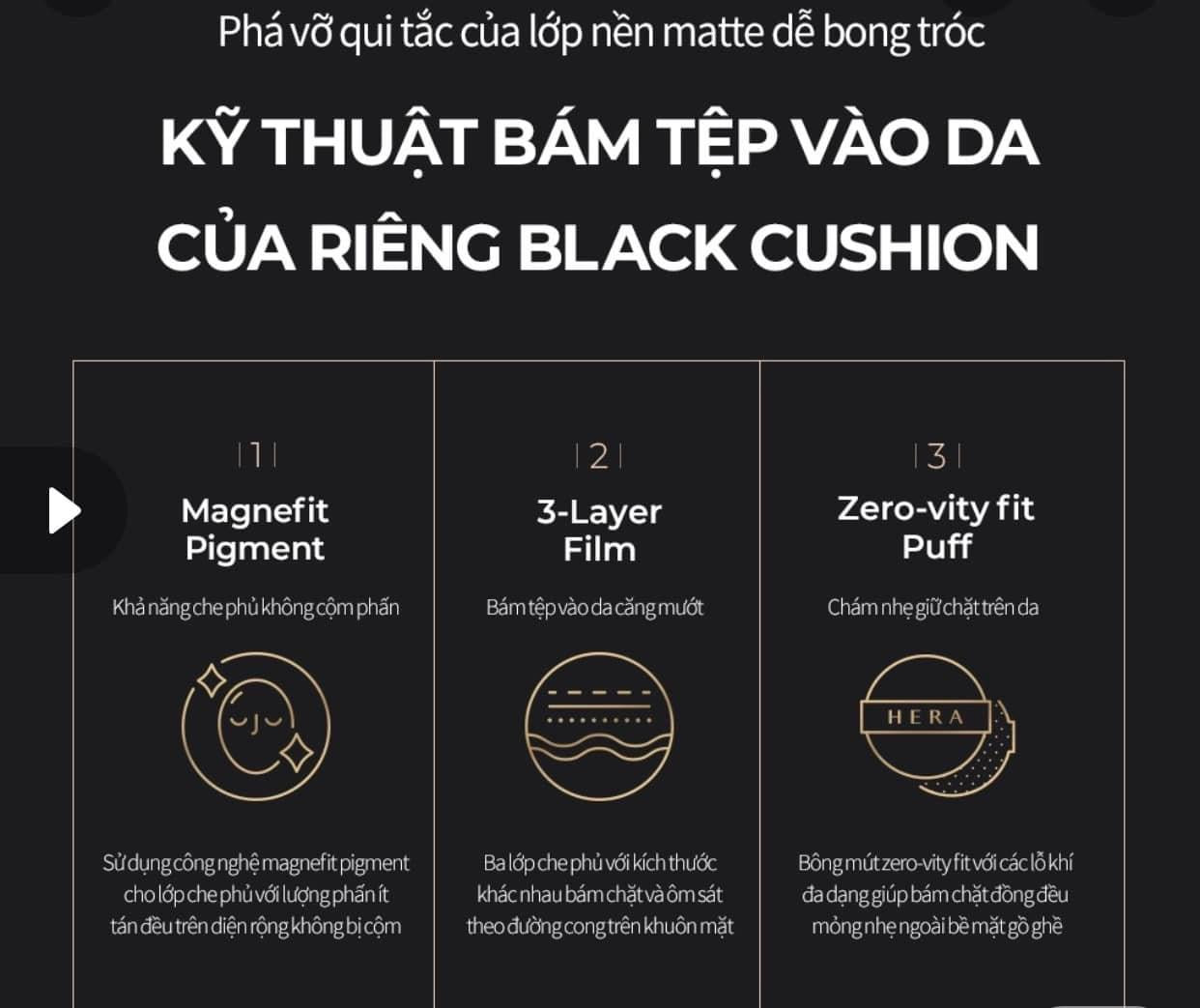 Phấn nước HERA Black Cushion mini 5g (tone 21 cho da sáng)