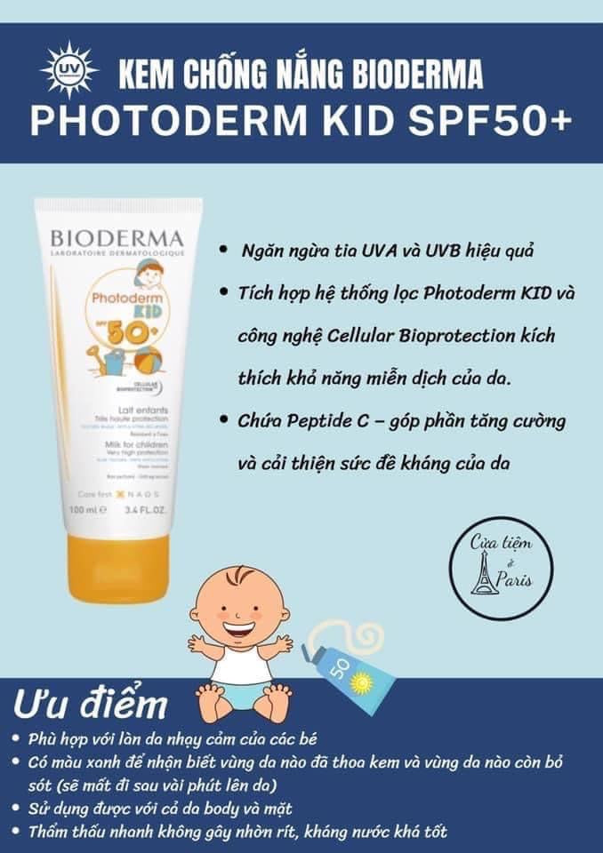 Kem chống nắng BIODERMA Photoderm Kid SPF50+