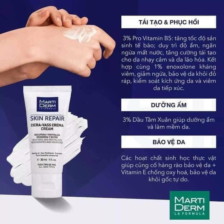 Kem phục hồi MARTIDERM Skin Repair Cicra-Vass Crema 30ml