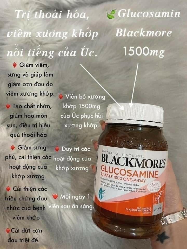 Viên uống bổ xương khớp Glucosamine 1500mg BLACKMORE hộp 180 viên