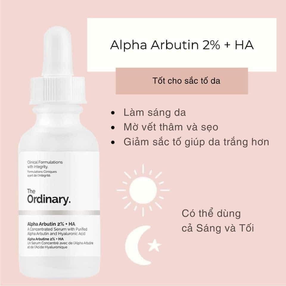 Tinh chất dưỡng trắng THE ORDINARY Alpha Arbutin 2% + HA 30ml