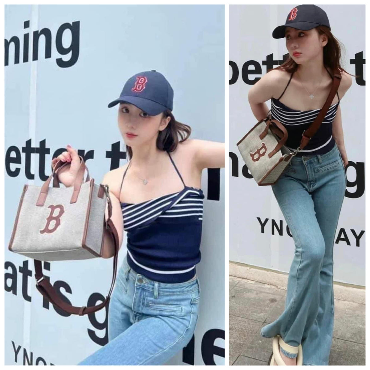 Túi MLB Canvas Big Logo Bucket