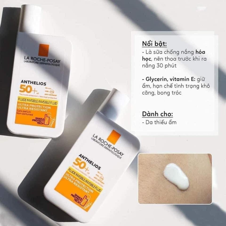 Kem chống nắng LA ROCHE-POSAY Anthelios Fluid Invisible SPF50+ 50ml