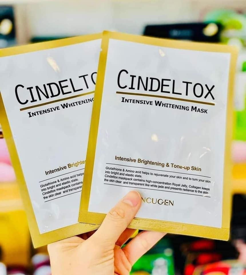 Mặt nạ ủ trắng CINDELTOX Intensive Brightening & Tone Up Skin (hộp 5 miếng)