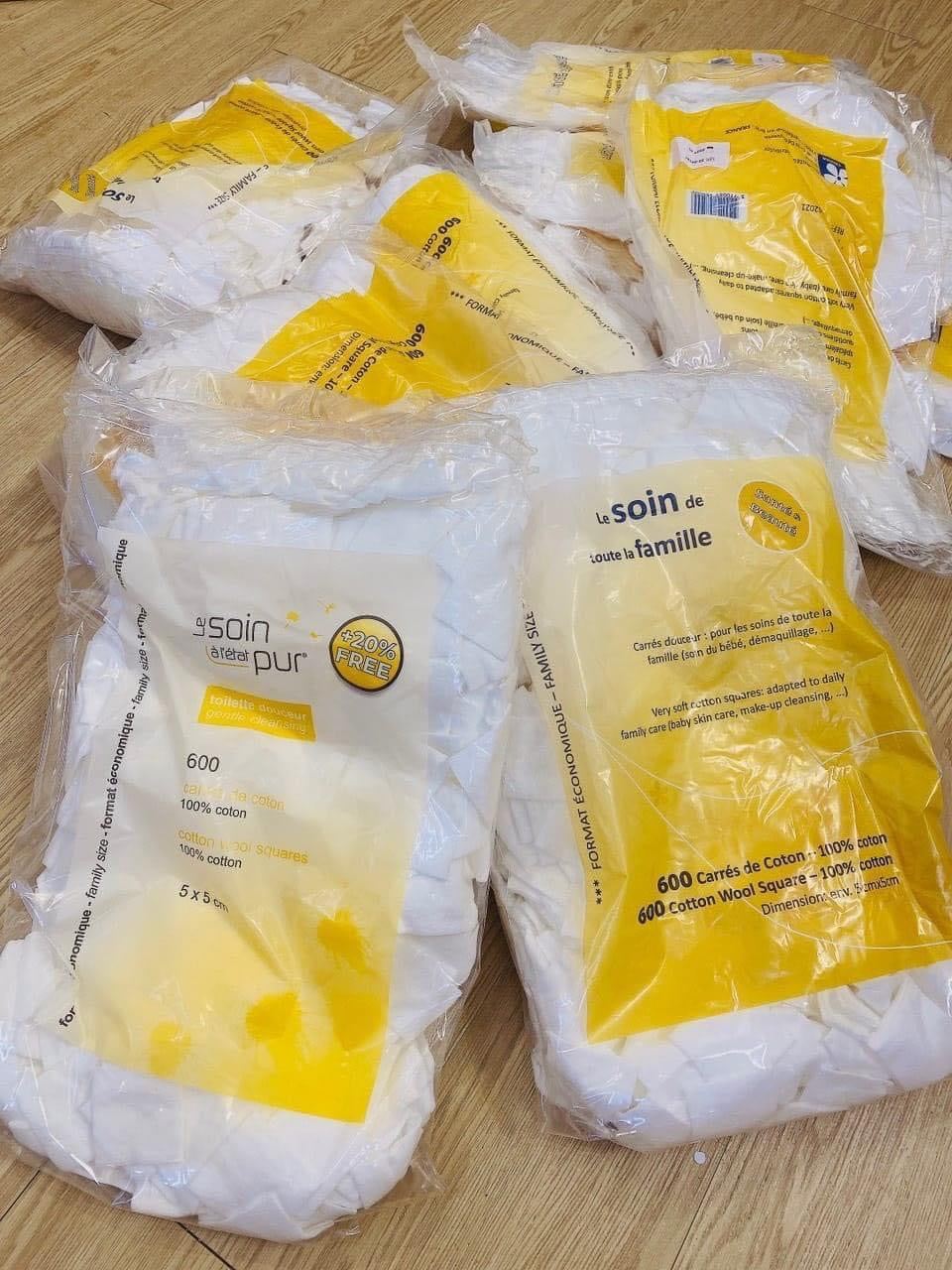 Bông tẩy trang Pháp TETRA Le Soin Laretat Pur (bịch 600 miếng)