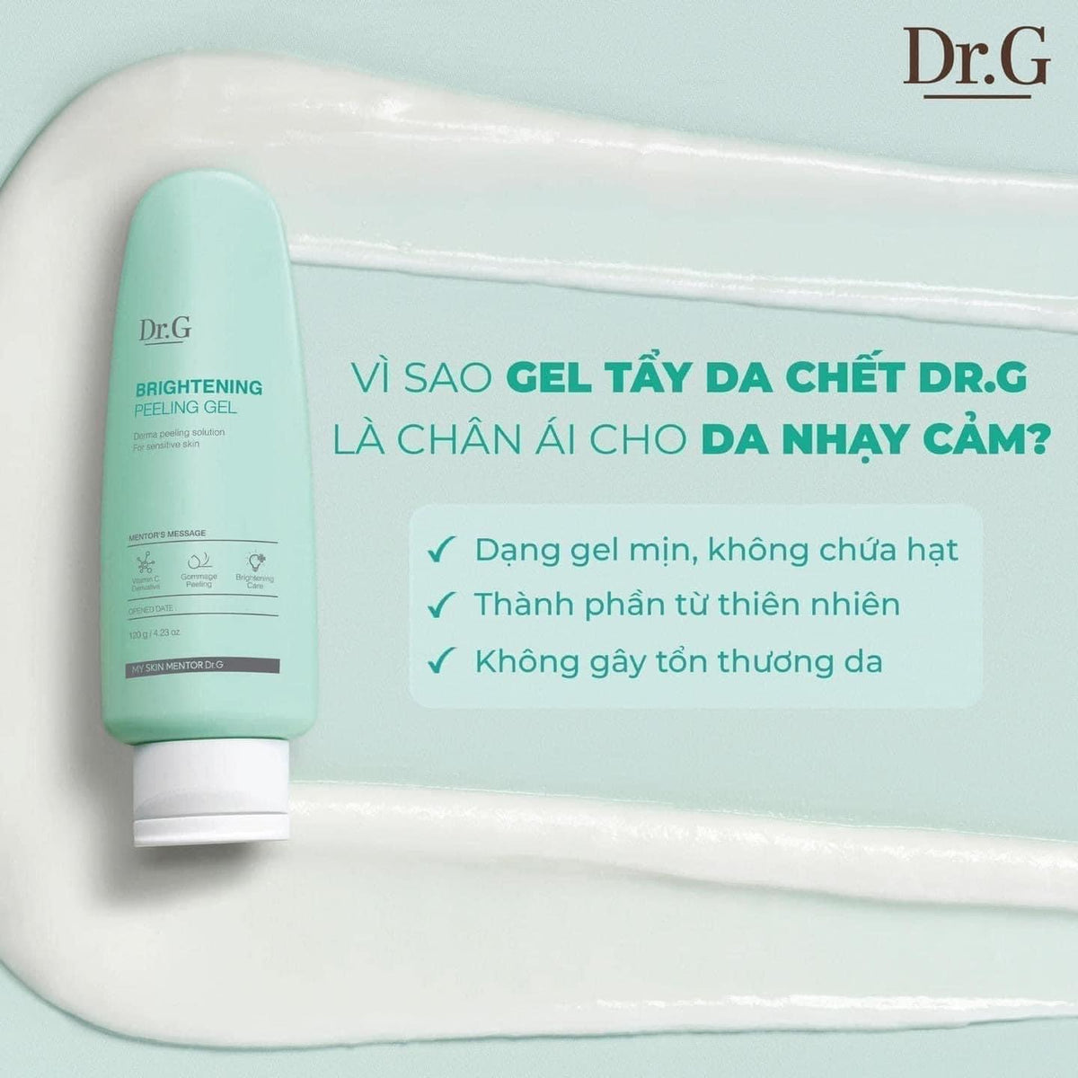 Gel tẩy tế bào chết DR.G Brightening Peeling Gel 120g