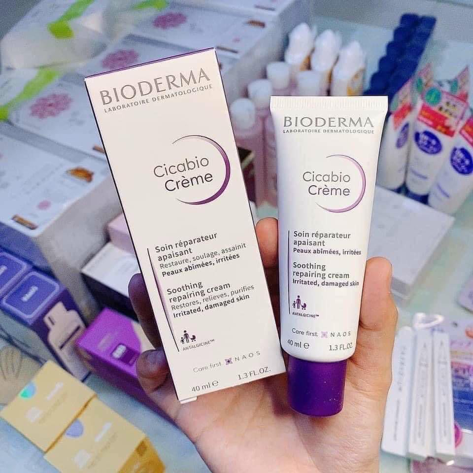 Kem dưỡng phục hồi BIODERMA tím - Cicabio Creme 40ml