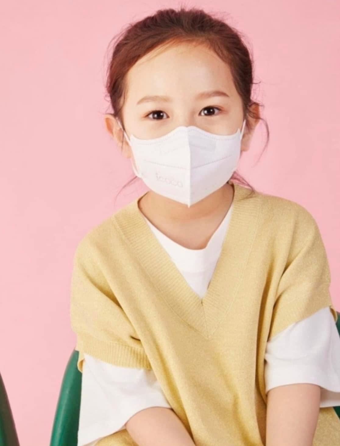 Khẩu trang KF94 Hàn Quốc lọc bụi mịn, kháng khuẩn cho bé 3-5 tuổi (hộp 25 cái)