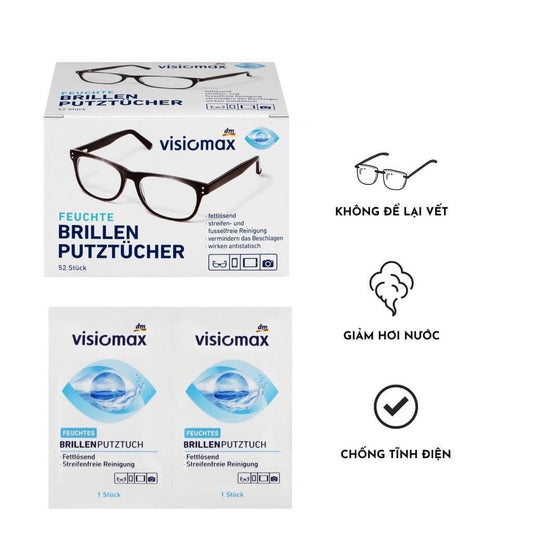 Giấy lau kính VISIOMAX Đức (hộp 52 miếng)