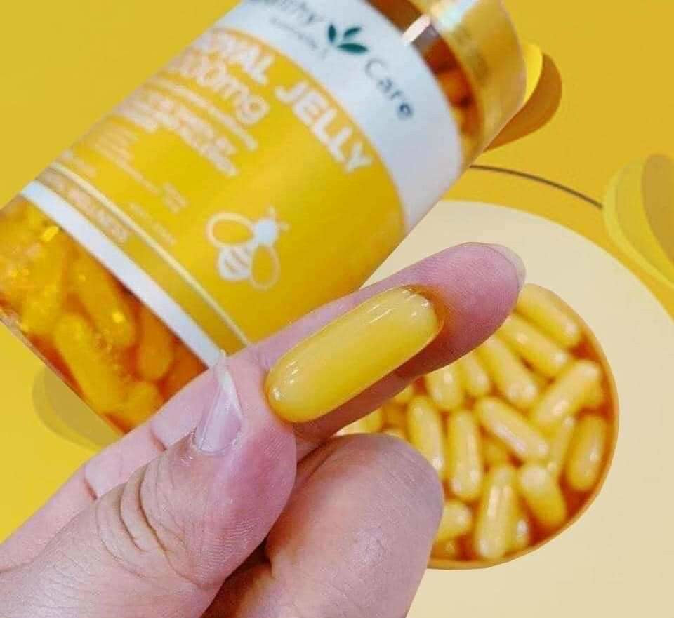 Sữa ong chúa HEALTHY CARE Royal Jelly 1000mg Úc hộp 365 viên