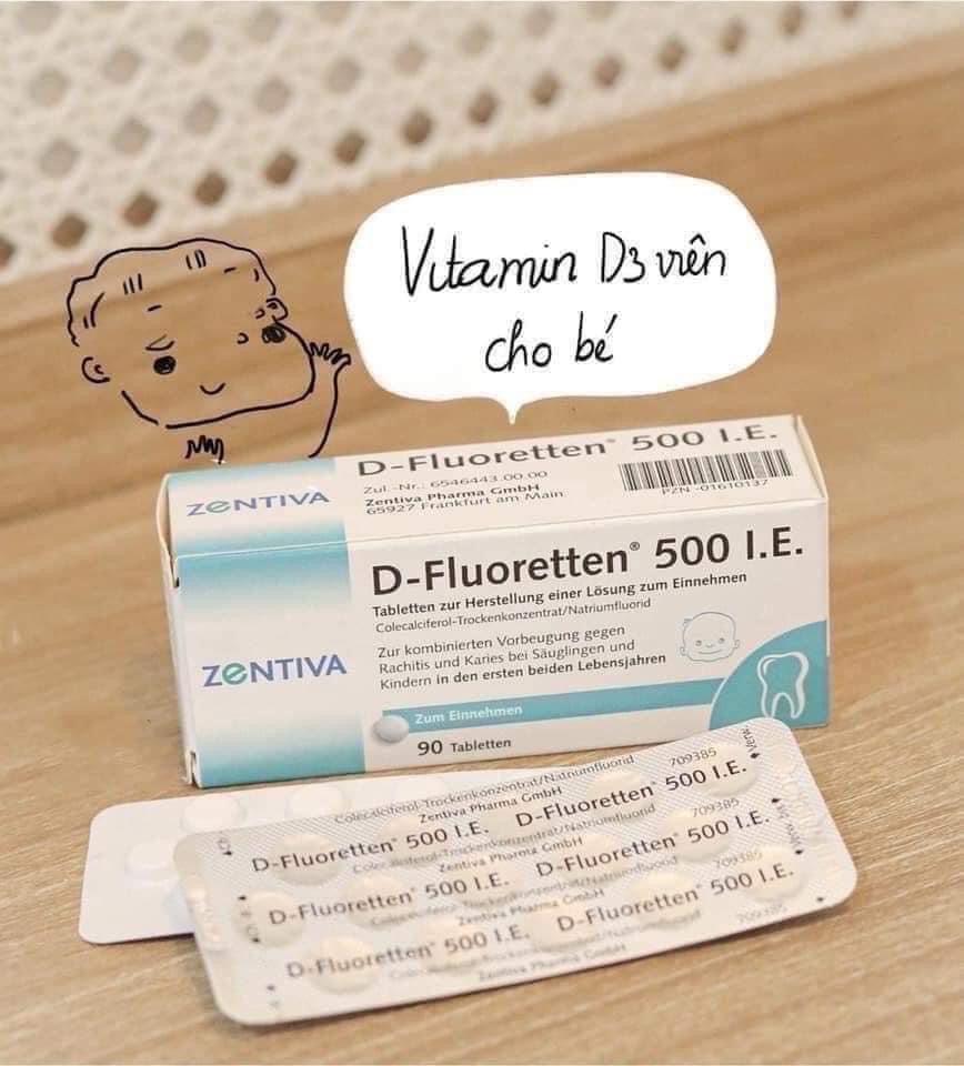 Vitamin D FLUORETTEN 500 I.E. Đức